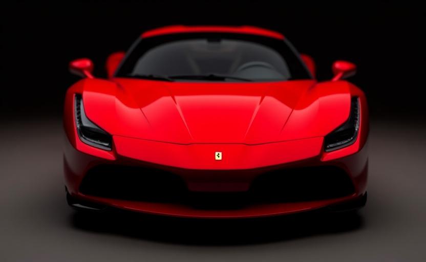 Ferrari SF90 Stradale rossa vista frontale